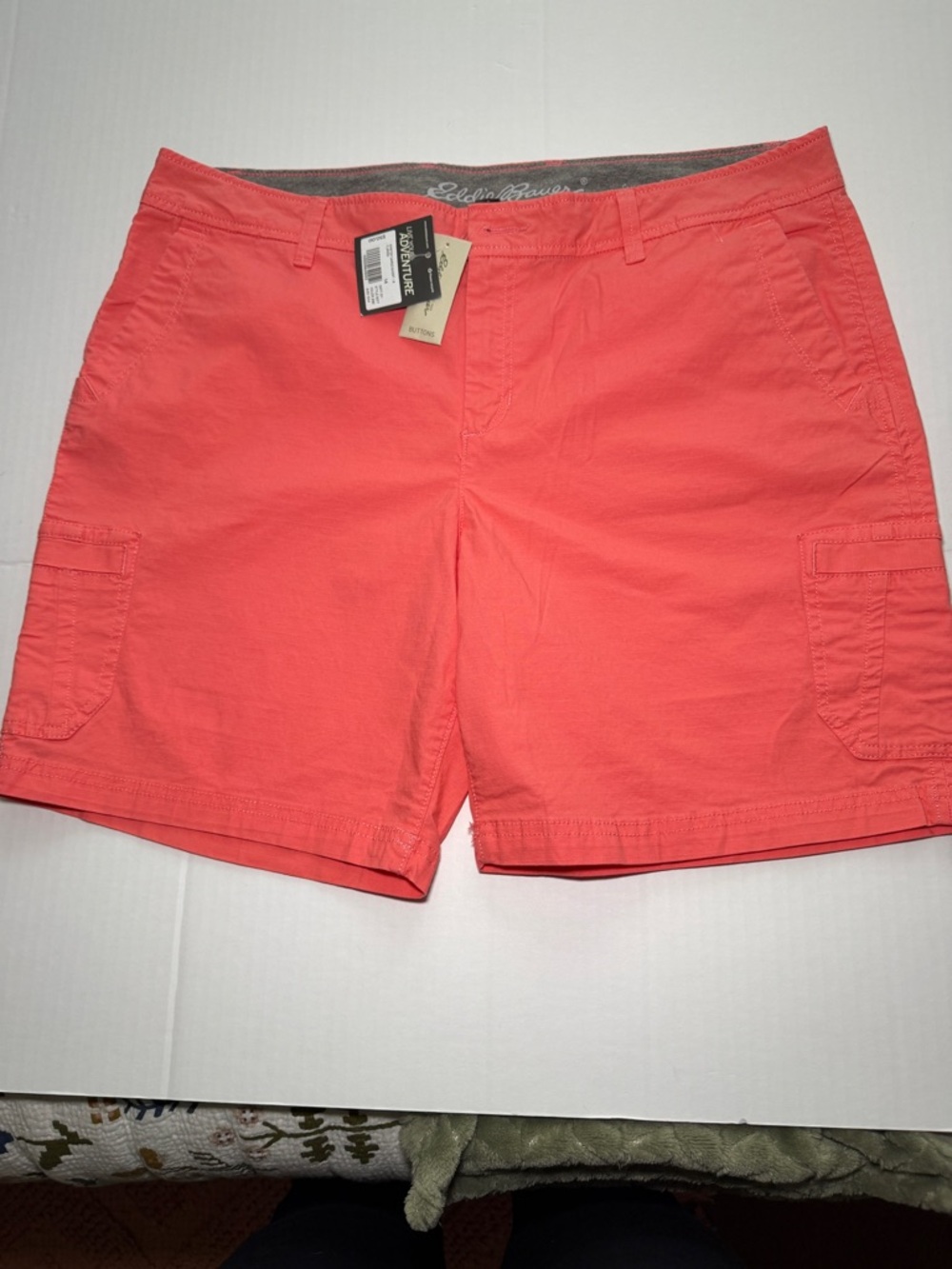 Eddie Bauer Coral Pink Waistband Shorts